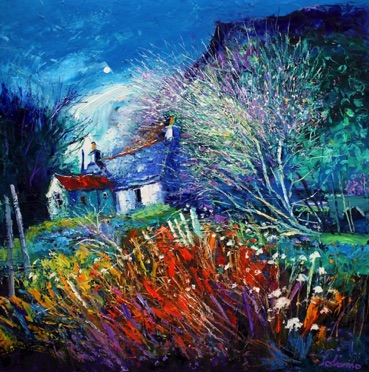 Niight Falls on Archie Baldie's House Gribun Mull 36x36 Niight Falls on Archie Baldie's House Gribun Mull 36x36